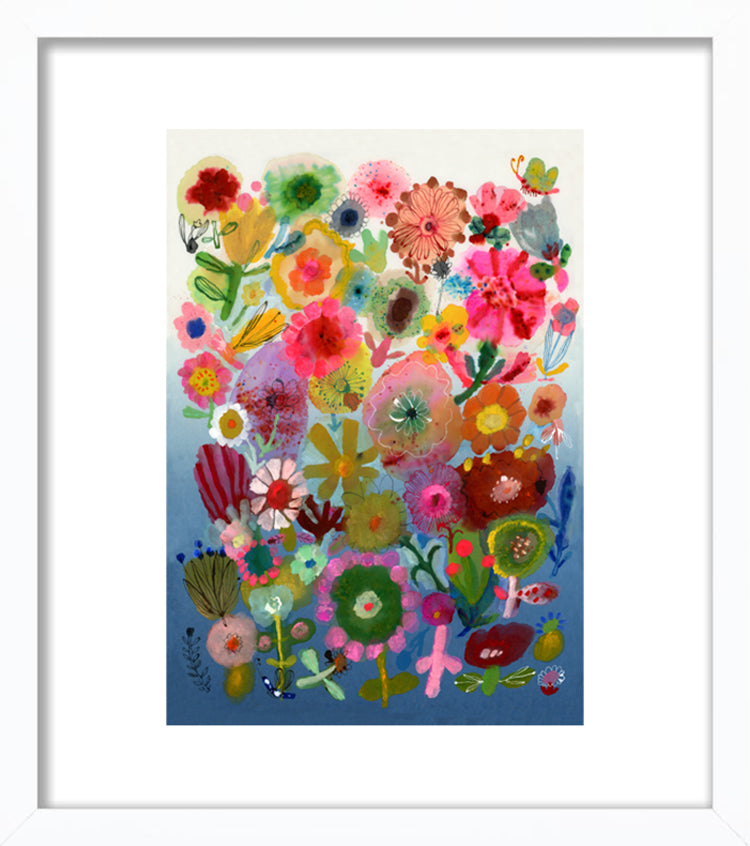 Blue garden print