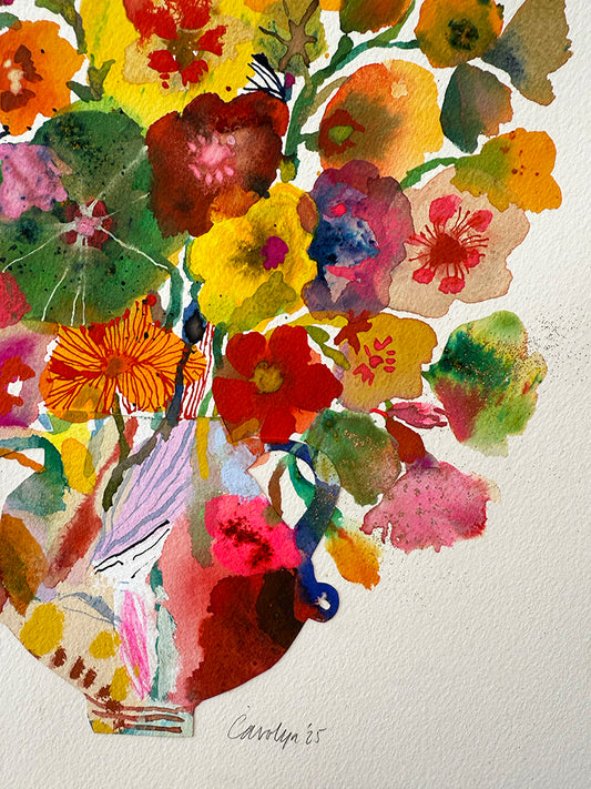 NASTURTIUM COLLAGE ORIGINAL