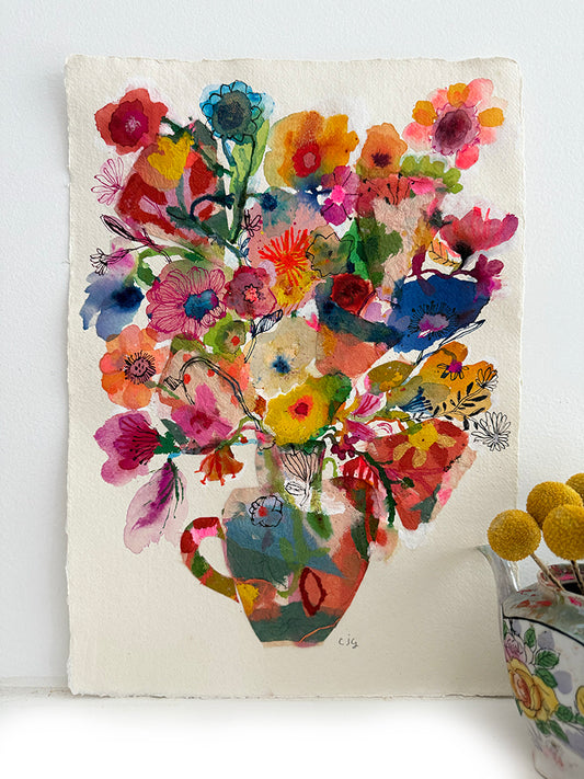 AMPHORA VASE COLLAGE ORIGINAL