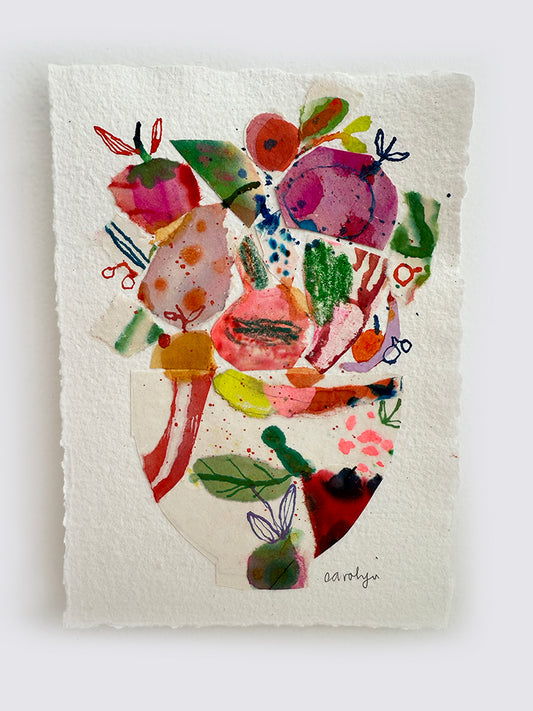 ABSTRACT FRUIT COLLAGE SET ORIGINALS