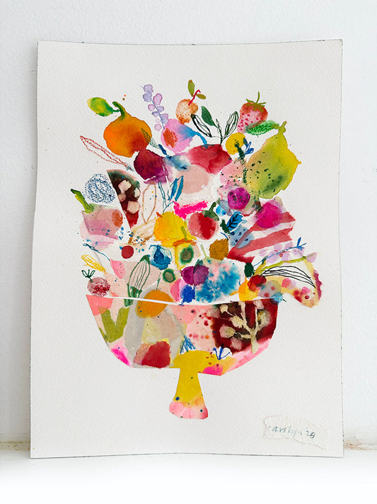 FRUIT COLLAGE w BOWL ORIGINAL
