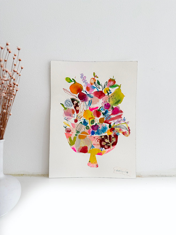 FRUIT COLLAGE w BOWL ORIGINAL