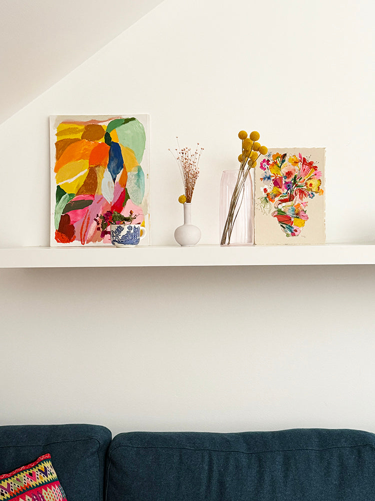 ABSTRACT VASE COLLAGE ORIGINAL