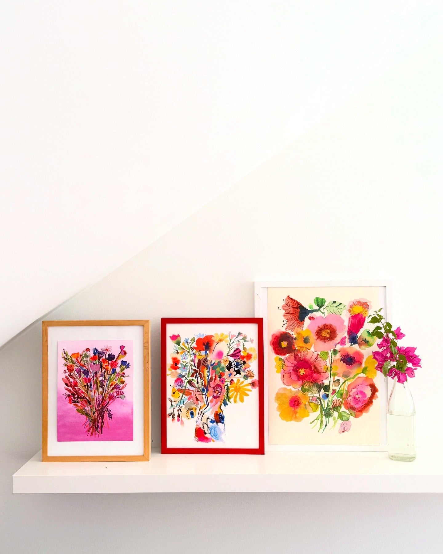 Hollyhocks print