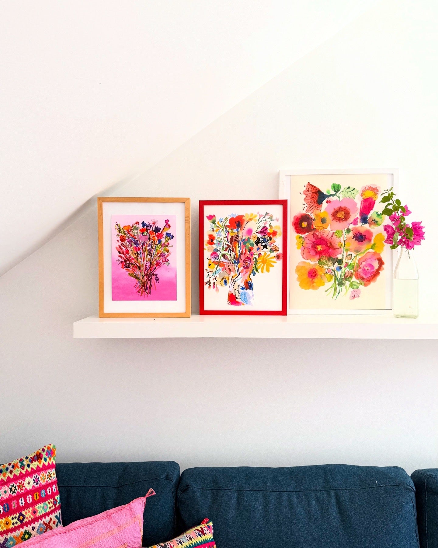 Hollyhocks print