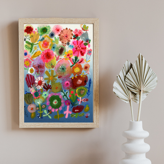 Blue garden print