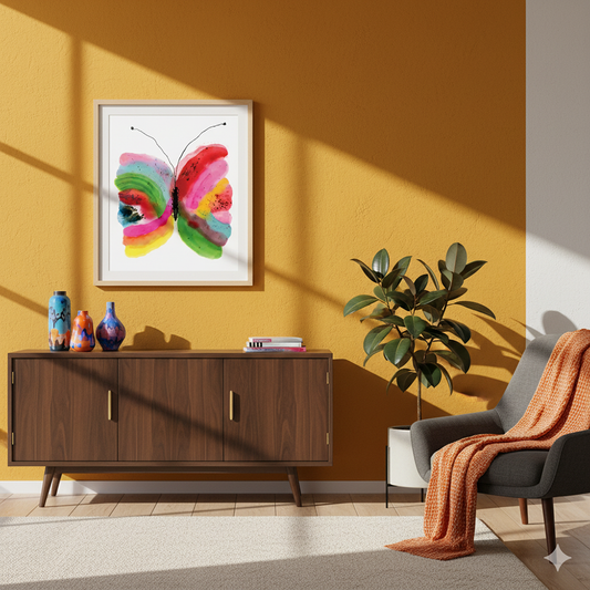 Butterfly rainbow print