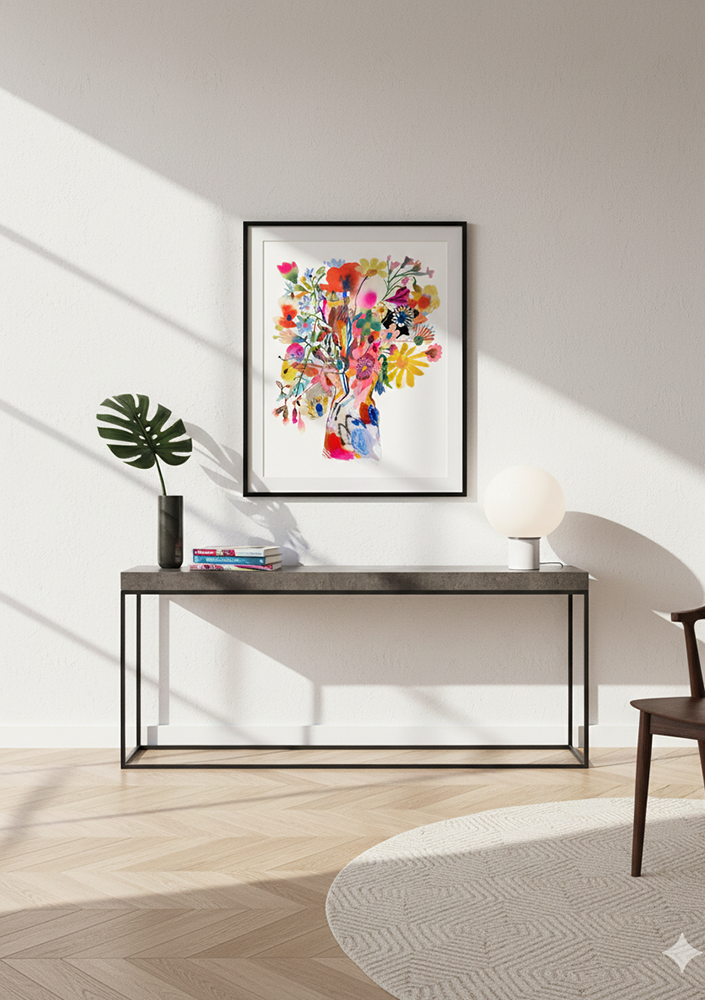 Collage Poppy print