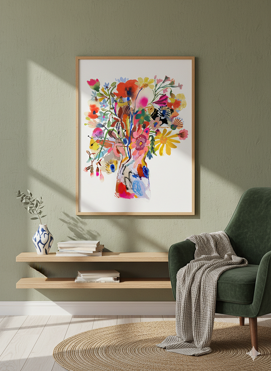 Collage Poppy print