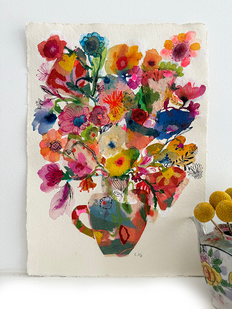 AMPHORA VASE COLLAGE ORIGINAL
