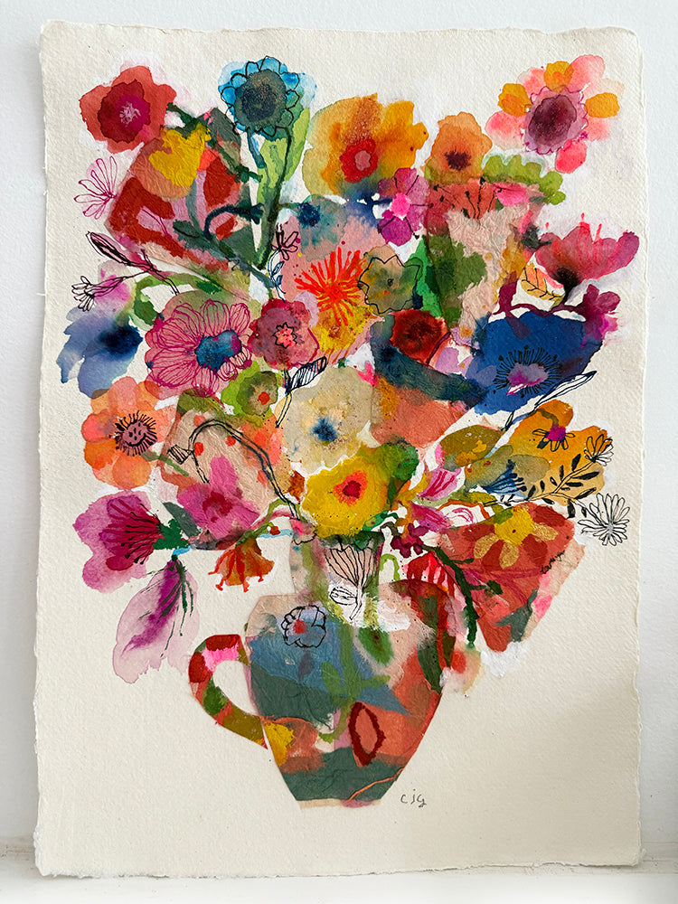 AMPHORA VASE COLLAGE ORIGINAL