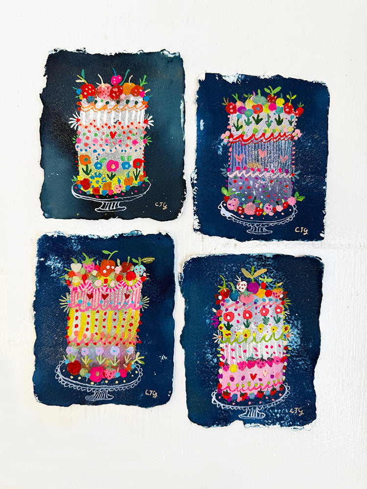 FAIRY CAKE SET OF 4 ORIGINALS