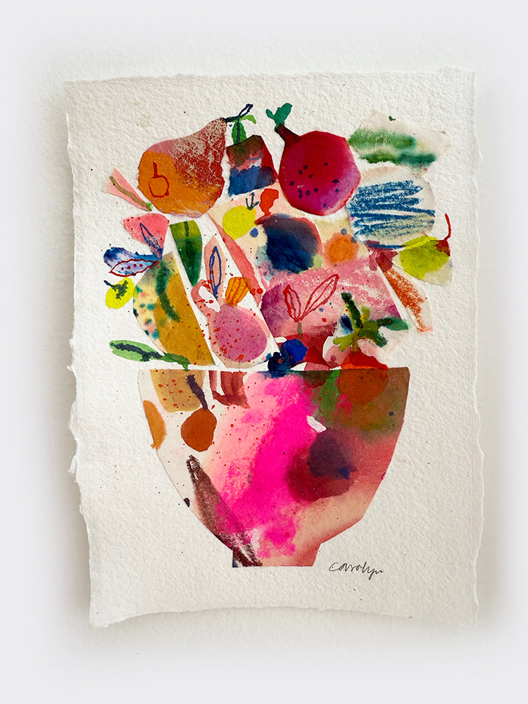 ABSTRACT FRUIT COLLAGE SET ORIGINALS