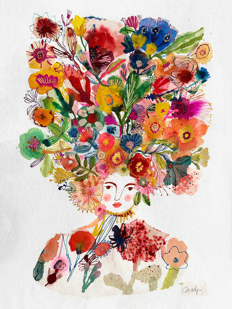 WOMAN IN POPPY DRESS ORIGINAL