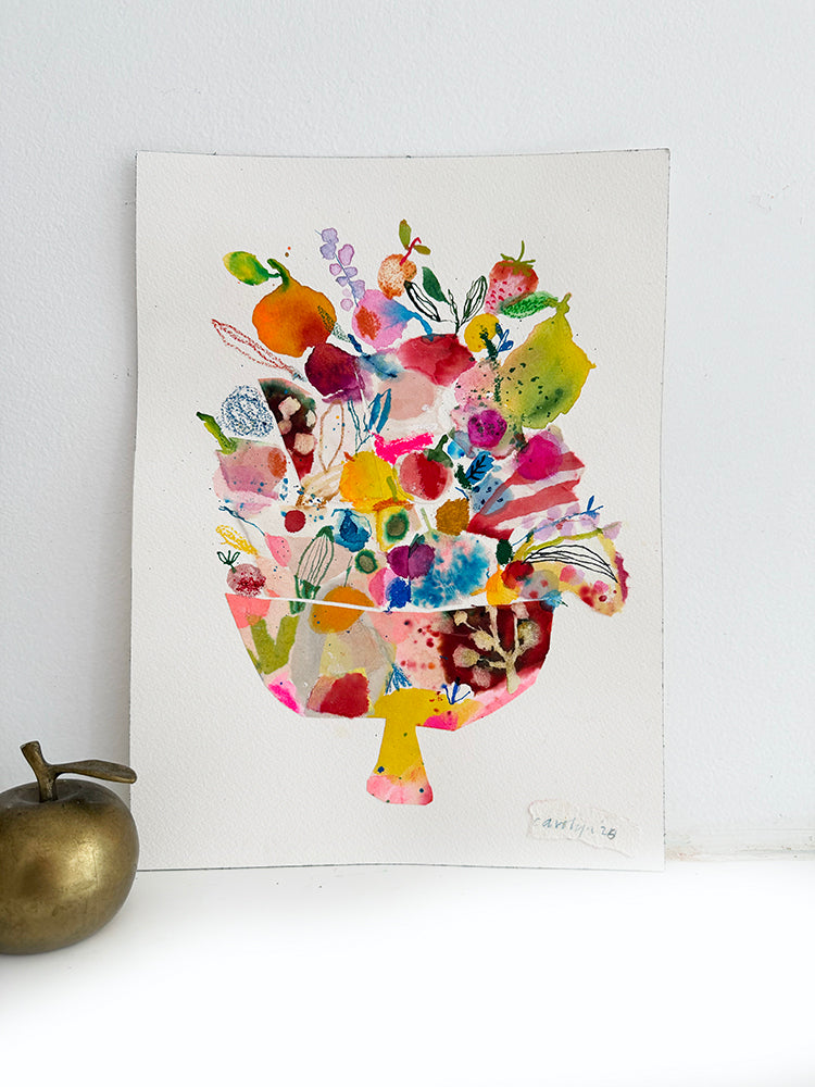 FRUIT COLLAGE w BOWL ORIGINAL