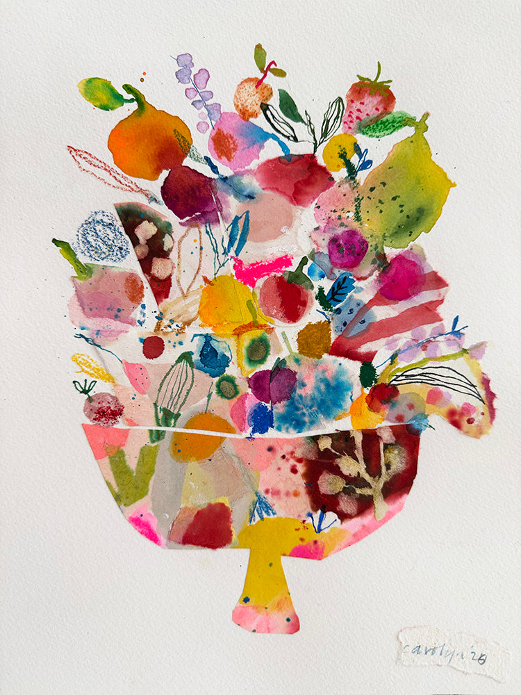 FRUIT COLLAGE w BOWL ORIGINAL