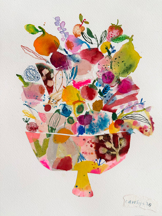 FRUIT COLLAGE w BOWL ORIGINAL