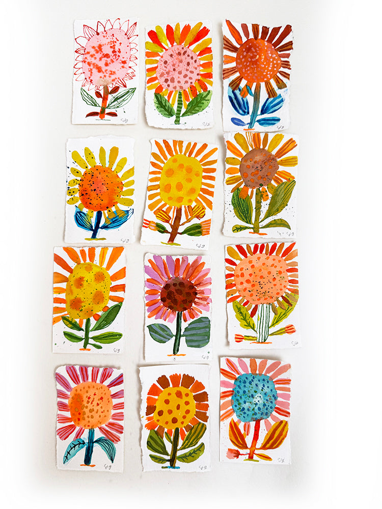 MINI SUNFLOWER SET #2 ORIGINALS