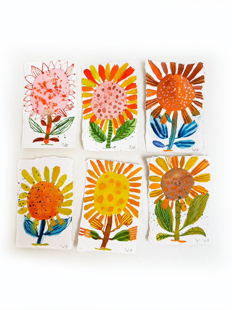 MINI SUNFLOWER SET #2 ORIGINALS