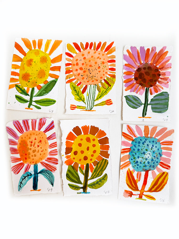 MINI SUNFLOWER SET #2 ORIGINALS