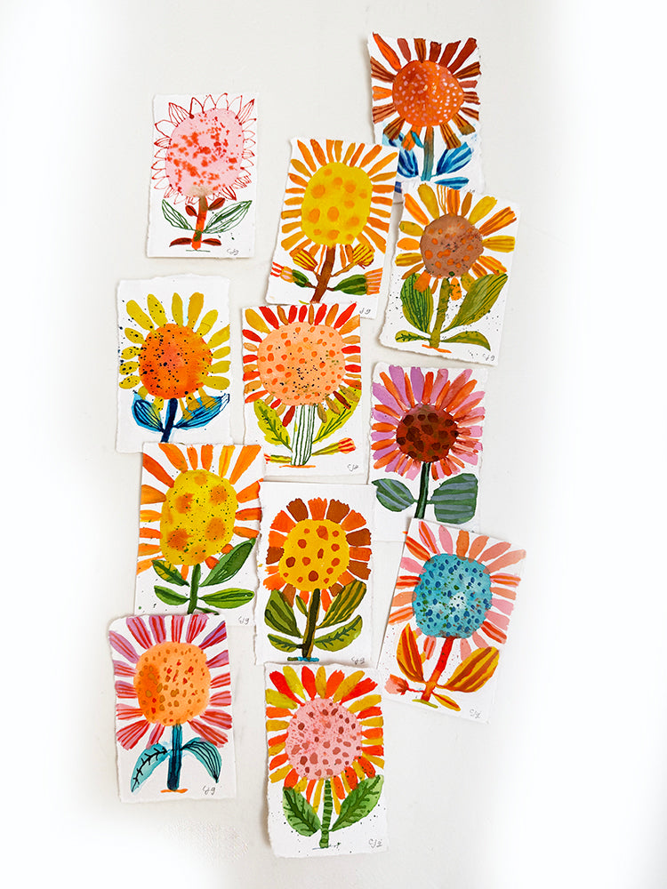 MINI SUNFLOWER SET #2 ORIGINALS