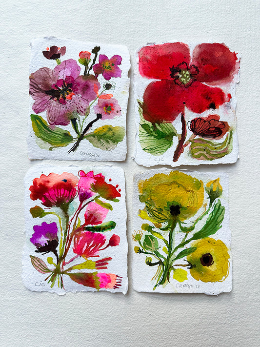 BOTANICAL MINI's set of 4 ORIGINALS