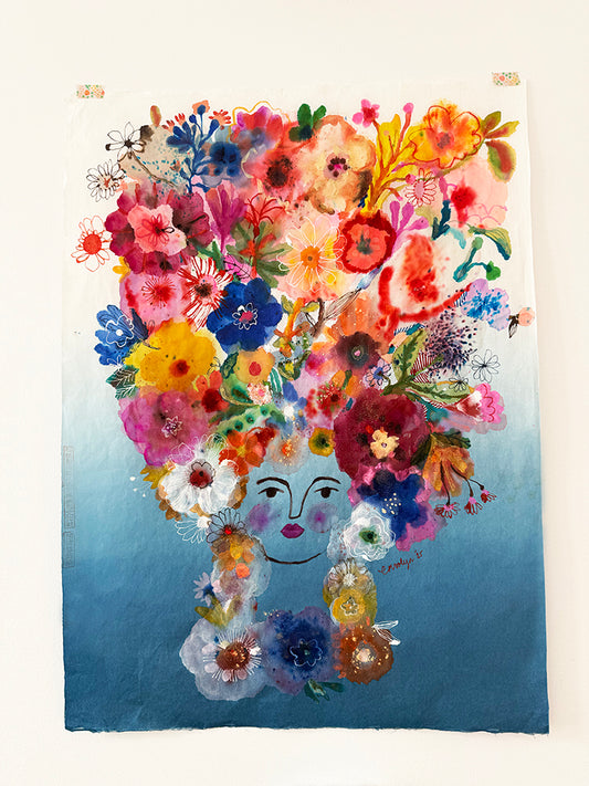 WOMAN IN BLUE ORIGINAL