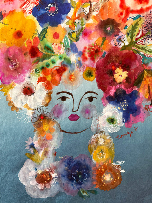 WOMAN IN BLUE ORIGINAL