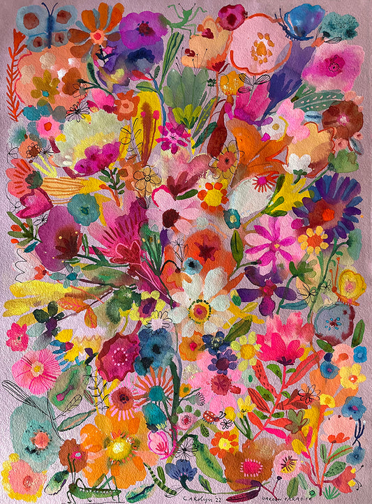 PARADISE GARDEN ORIGINAL WATERCOLOUR