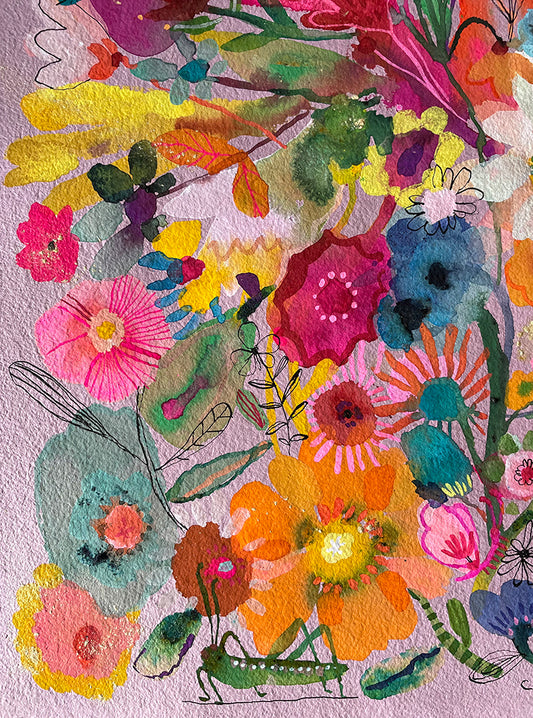 PARADISE GARDEN ORIGINAL WATERCOLOUR