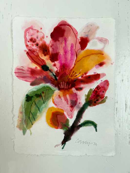 MAGNOLIAS ORIGINAL SET OF 2 PAINTINGS