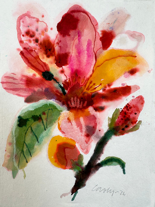 MAGNOLIAS ORIGINAL SET OF 2 PAINTINGS