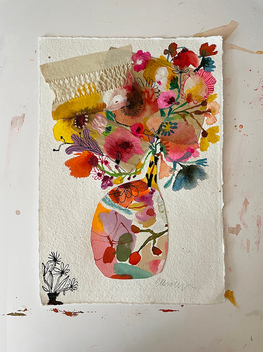 DRAWN THREAD COLLAGE  ORIGINAL