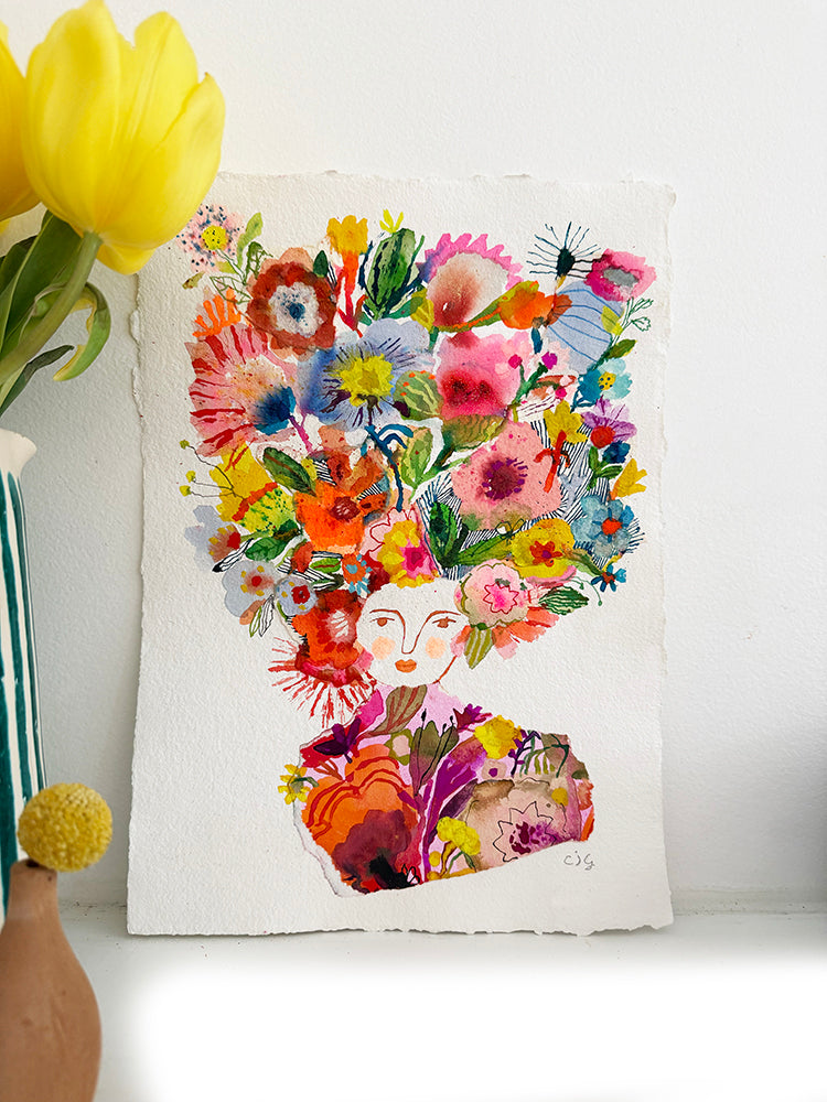 WOMAN IN FLORAL TURTLENECK ORIGINAL