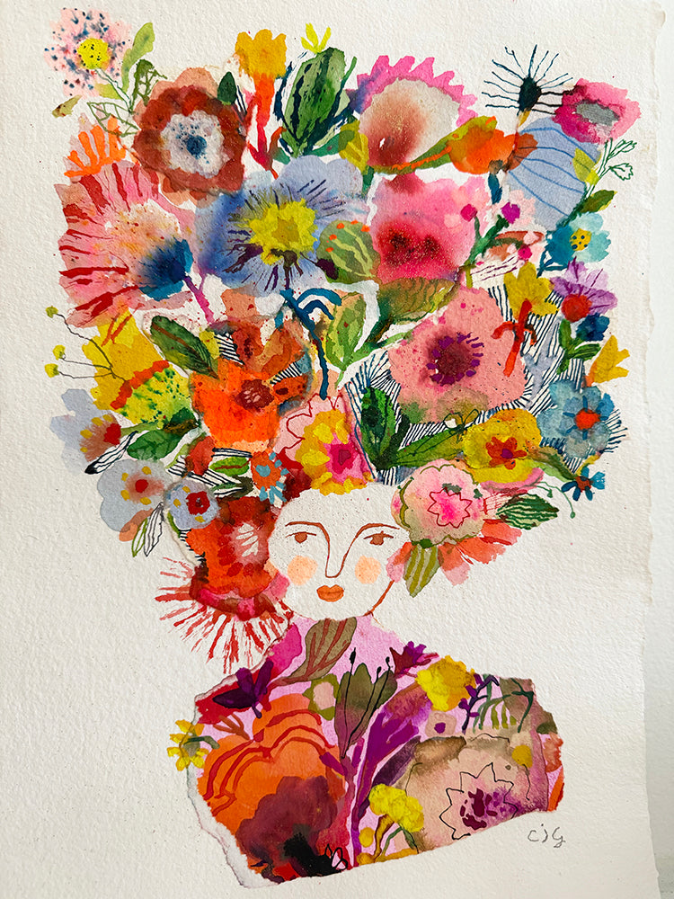 WOMAN IN FLORAL TURTLENECK ORIGINAL