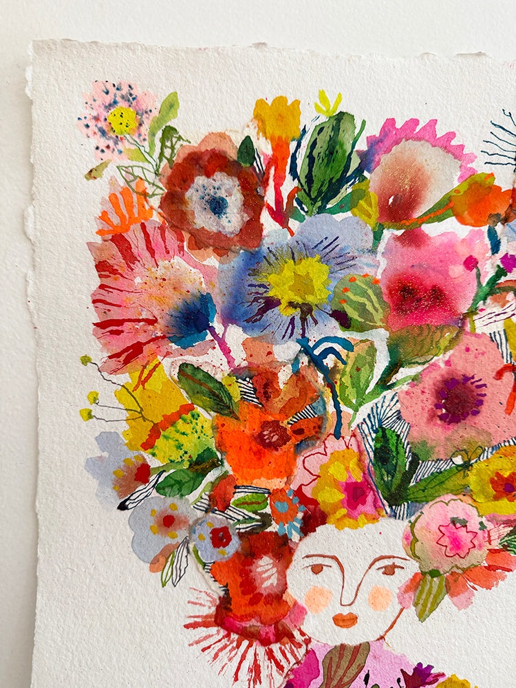 WOMAN IN FLORAL TURTLENECK ORIGINAL