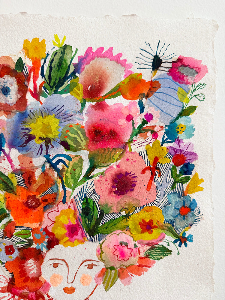 WOMAN IN FLORAL TURTLENECK ORIGINAL