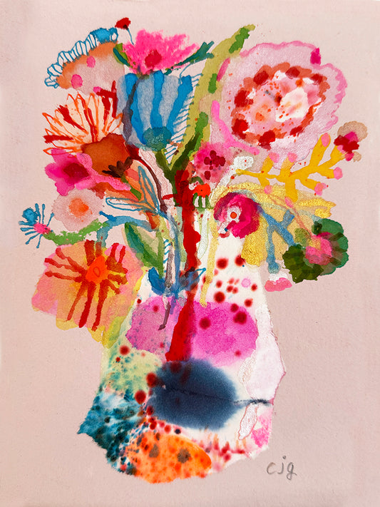 SPOTTY VASE COLLAGE ORIGINAL